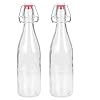 Zerodeko 2 Stks Swing Top Glass Flessen Flip Top Brewing Flessen Bierflessen Juice Containers Voor Kombucha Fermenting Bier Brewing Juicing Wine Milk 500Ml