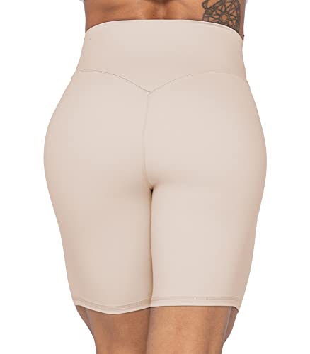 Image of Sunzel No Front Seam High Waist Biker Shorts for Women, Squat Proof Yoga Workout Gym Bike Shorts | 3, 5 Or 8-Inch Inseam, High Waisted, Tummy Control, No Front Seam, Buttery Soft, Compression Fit, Squat Proof
