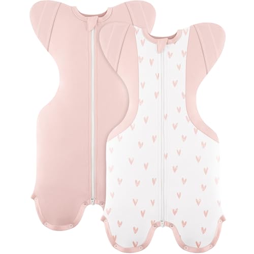 Image of Susurration Baby Sleep Sack, Self-Soothing Swaddle for Newborns, Improves Sleep, Snug Fit Helps Calm Startle Reflex, Newborn Essentials for Baby, 2 Pack, 3-6 Months, 13-19 lb