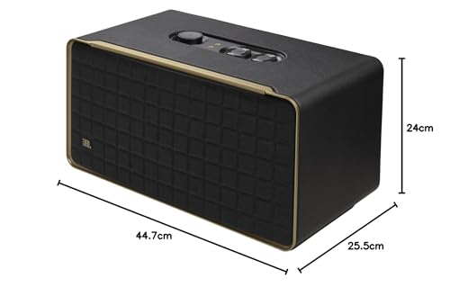 JBL Authentics 500, Smart Home Speaker, Altoparlante Bluetooth dal Design Retrò Anni '70 con Griglia Quadrex, Dolby Atmos, Wi-Fi Integrato, Assistente Vocale, AirPlay, JBL One App, Nero - Vista 13