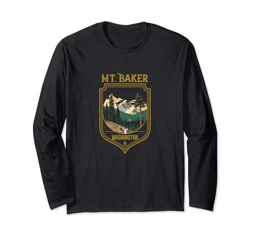 Mt. Baker Souvenir Apparel - Mt. Baker Hiking Long Sleeve T-Shirt