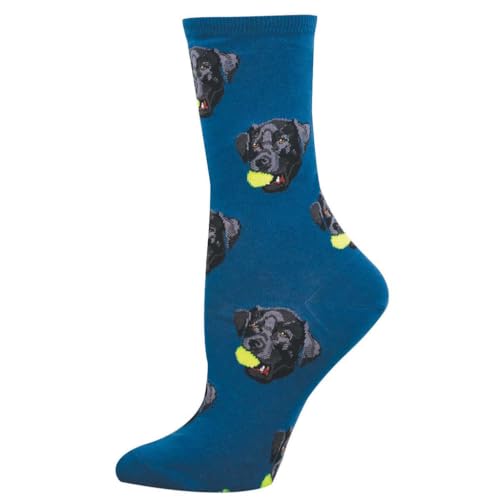 Socksmith Women's Black Lab Crew Socks, Teal