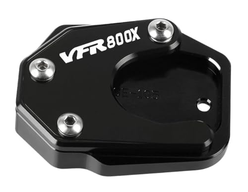 Extension béquille VFR 800 X plaque support aluminium CNC argent