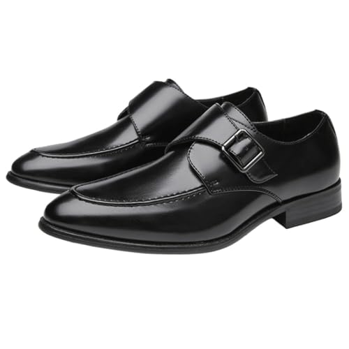 Monk Dress Oxford for Men's Casual Prom Classic Working Non Slip Anti-Slip Shoe Pu Leather Pointed Toe Slip On2