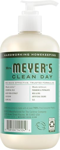 Image of Mrs. MEYER'S CLEAN DAY Liquid Hand Soap Bottle, 12.5 Fl Oz Lilac, Rose, Mint, Lemon, Lavender, Basil (Pack of 6) (Variety Pack)