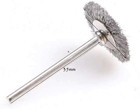 ABST00406 Abrasive 100Pcs 25mm Steel Wire Wheel Polishing Rotary Brush Compatible With for Dremel Die Grinder Rotary Tool