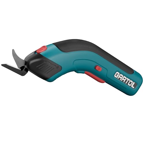 GARTOL Cordless Electric Scissors, High-Speed Cardboard Cutter for Fabric, Carpet, Leather, Felt, 4V Rechargeable Power Shears with Charger, Precision Cutting Tool for Sewing, Crafting & DIY Projects
