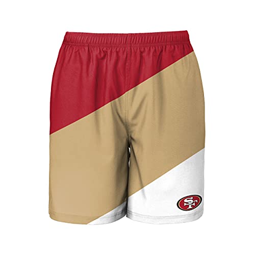 San Francisco 49ers NFL Mens Colorblock Double Down Liner Training Shorts - XL