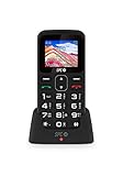 SPC Symphony - Teléfono móvil bluetooth, Dual Sim, con letras y números grandes y 5 números SOS – Color Negro