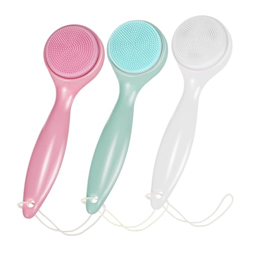 ARTSEWPLY 3Pcs Silicone Exfoliating Face Scrubbers Manual Cleansing Brushes for Gentle Facial Massage and Deep Cleaning Ergonomic Design for and Travel Friendly