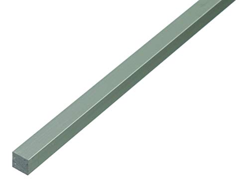 Alberts 470296 Perfil cuadrado lleno, Aluminio, natural, 1000 x 12 x 12 mm