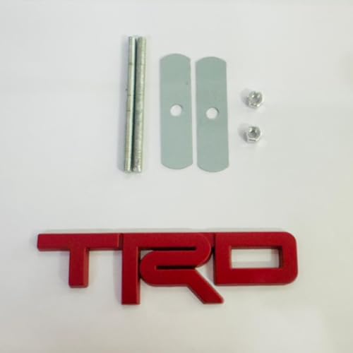 Image of Emblems for Car & Bike Metal Lo.go and Grill Me.tal Lo.go, Auto Accessories for Car Emblem 3D Badge Auto Racing Sport Sticker Grand Tourer Decal. (RED TRD Small Metal Grill Logo)