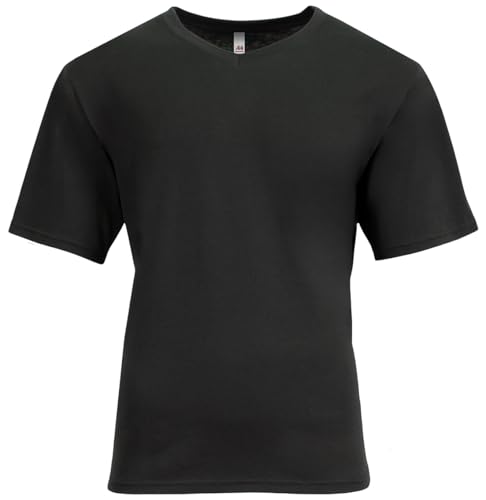 A4 N3512 Men Softek Short Sleeve V-Neck Tee Workout Gym Athletic T-Shirt