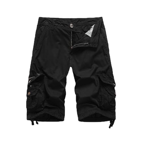 Short de Randonnée Homme Baggy - Bermuda Noir Idéal pour les Sorties Nature