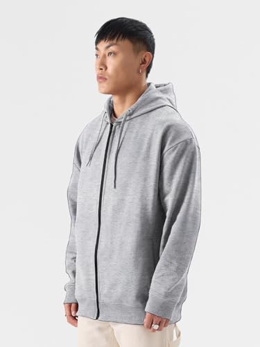 Image of LAZYCHUNKS Men's Zipper Hooded Sweatshirt | Premium Full Sleeve Hoodie Jacket with Front Zip & Pockets | Stylish Winter Wear, Warm Casual Sportswear for Men
