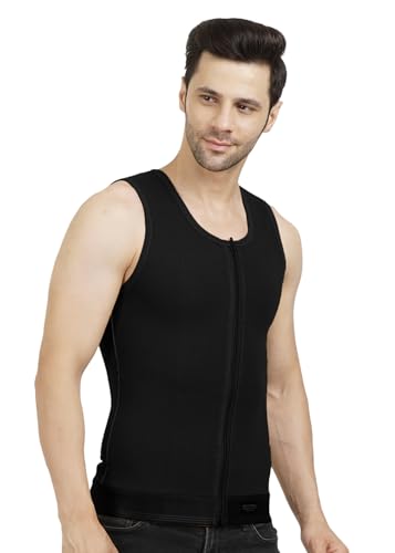 Image of GYNECOMASTIA Full Compression Vest || HIGH COMPRESSION || Front Hook and Zip Closer || Tomboy Chest Binder || Chest and Abdomen Support || Chest Shapewear