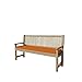 cojín para Banco Almohada de Banco cojínes para jardín con presillas con Trabillas cojín para Asiento ( 110 x 40 x 5 cm. Naranja )