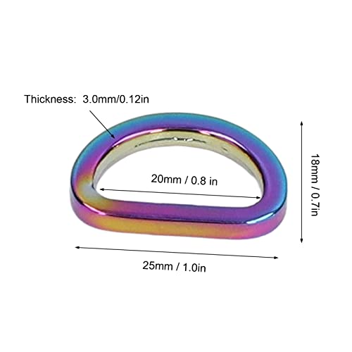 10Pcs 20mm D Rings for Bag Making Silver Zinc Alloy Metal D Rings Buckles with Polished Finish - Image 2