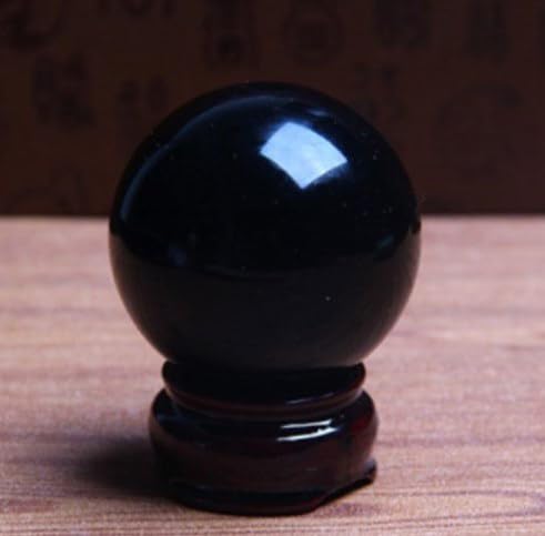 NIBHZ Kristallkugel, rund, schwarz, dekorative Kugel, massives Glas, Kristallkugel, Requisite, Ornament für Zuhause, Büro, Tischdekoration
