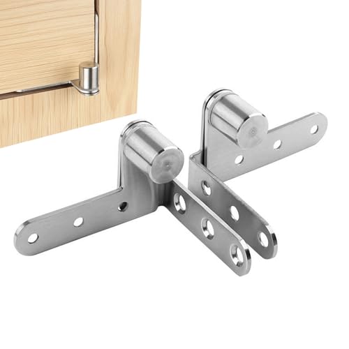 MWZBTG Bisagra Giratoria Para Puertas | Bisagra Giratoria Para Puertas De 2 Unidades | Rotación 270 Grados Accesorios De Eje Oscilante En Acero Inoxidable | Para Estantería Cobertizo Armario