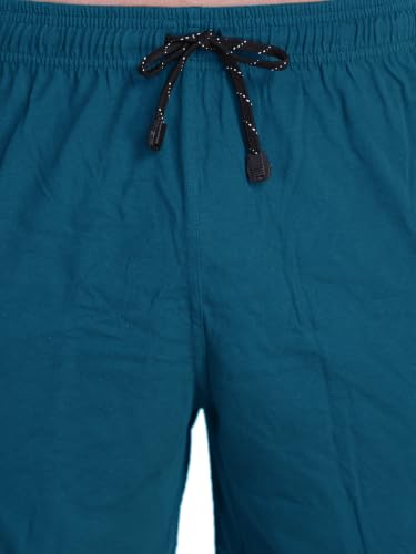 Image of T.T. Cotton Blend Shorts for Men | Regular Fit | Elasticated & Zipper | 2 Sided Pockets & 1 Back Pocket | Solid | Above Knee Length Bermuda Short | Ideal for Casual Outings