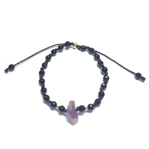Bracelet en Onyx et Améthyste pour retrouver calme et sérénité au quotidien