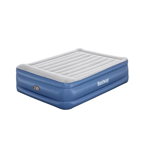 Bestway 80&Prime; x 60&Prime; x 22&Prime;/2.03m x 1.52m x 56cm Tritech Air Mattress Queen Built-in AC Pump