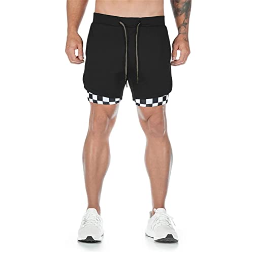 Surenow Shorts de corrida masculinos, shorts de corrida de treino para homens, shorts furtivos 2 em