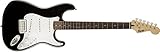  Fender Squier Bullet Strat con trémolo, negro, Palo De Rosa