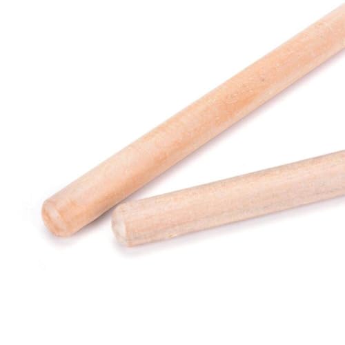 1 par de baquetas para batería, Winspeed 5A clásicas de madera de arce, para estudiantes y principiantes, accesorios de percusión musical (25 cm) miniatura 5