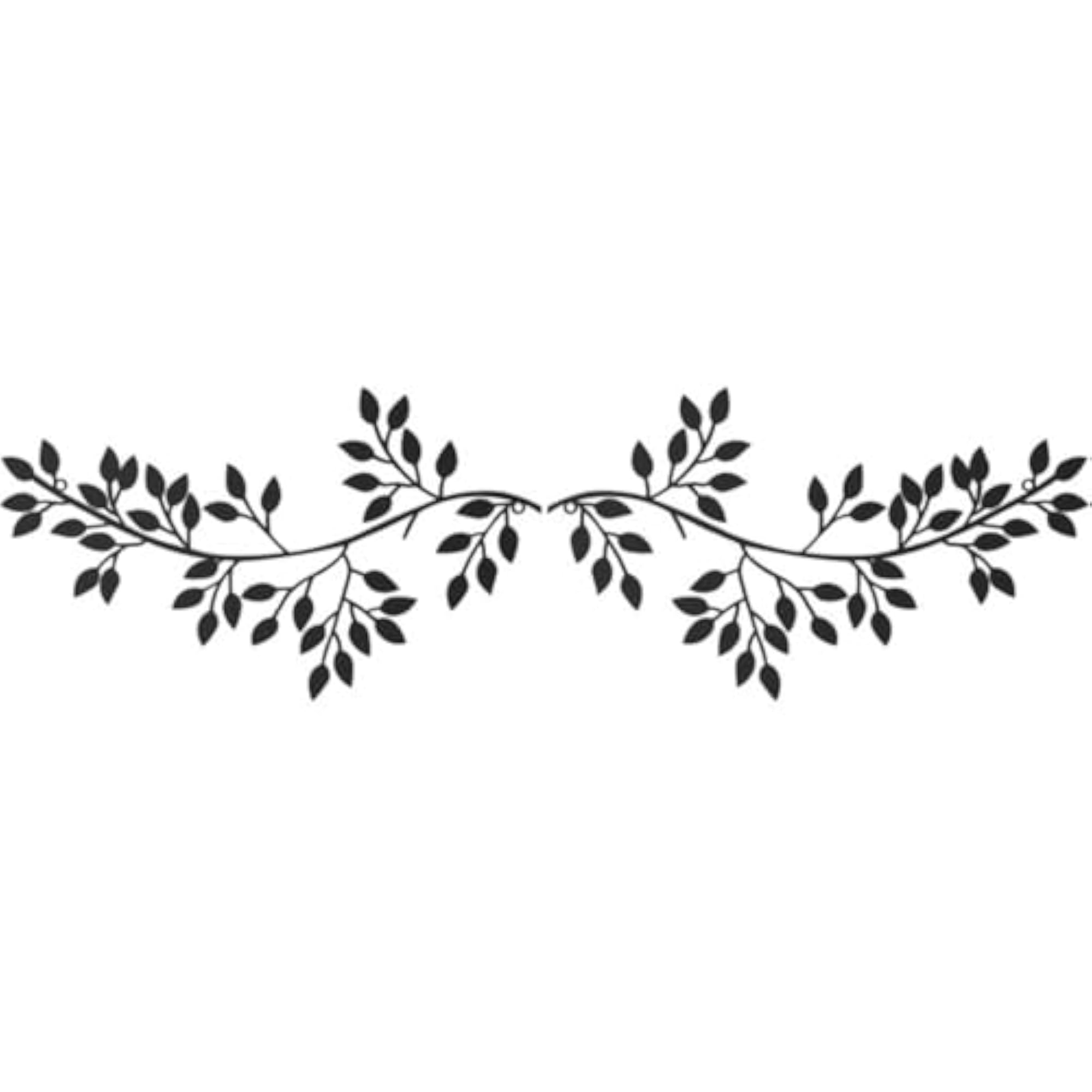 Olive Branch Wall Decor, Wrought Iron Nature-Inspired Art