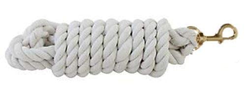 8' White Braided Cotton Lead Rope