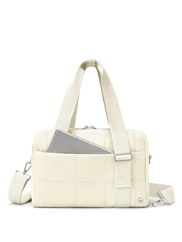 Image of WESTBRONCO Small Puffer Crossbody Bags for Women, Mini Puffy Quilted Gym Bag Lightweight Tote Bag with Zipper Compartments