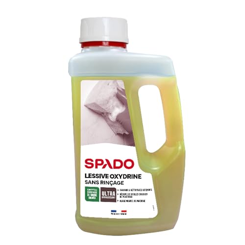 SPADO PRO - Lessive nettoyage sans rinçage - Multi surfaces - Nettoie, dégraisse et décrasse - manuel ou en machine - sans phosphate - sans conservateur - liquide - 1L - Fabriqué en France