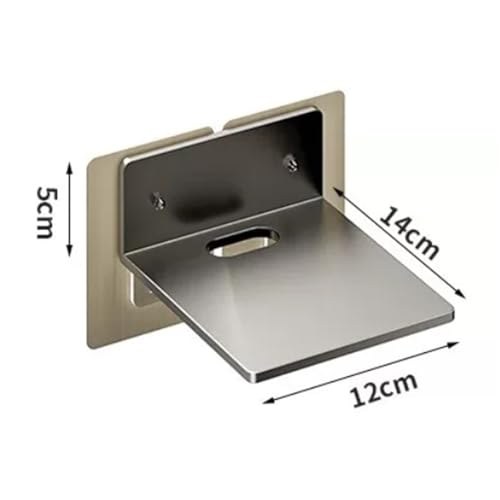 Soporte para proyector blanco pequeño y estante de pared sin taladros 2