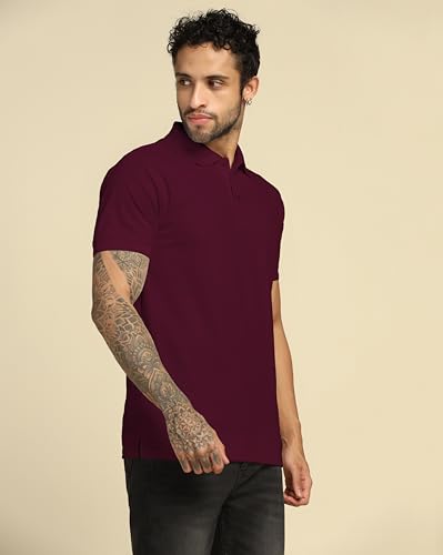Image of VastraVibes Men's Polo Regular Fit T-Shirt
