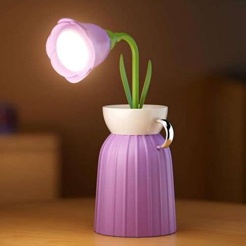 Lampe de bureau rose violette, l'idée cadeau déco idéale et originale