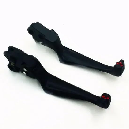 Palanca de Embrague Freno Ajustable con Calavera Negra para Motocicleta Harley