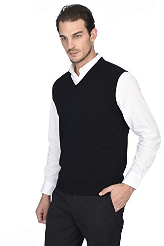State Cashmere Men’s Classic Sleeveless Sweater Vest 100% Pure Cashmere V-Neck Style Pullover2
