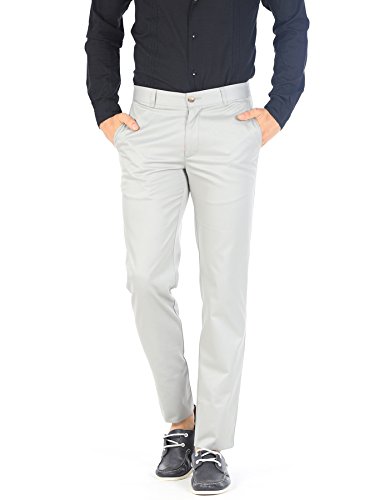Image of BASICS Premium Cotton Stretch Formal Trousers for Men | Office Pants