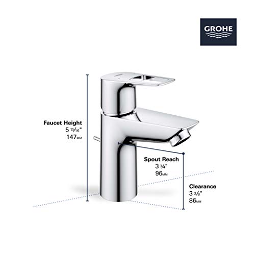 GROHE 23084001 Bauloop, Single Hole Single-Handle S-Size Bathroom Faucet 1.2 GPM, Chrome by GROHE - Used condition - Image 5