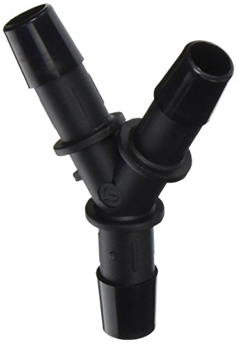 Eldon James Y0-6BN Black Nylon Equal Barbed Y-Connector, 3/8