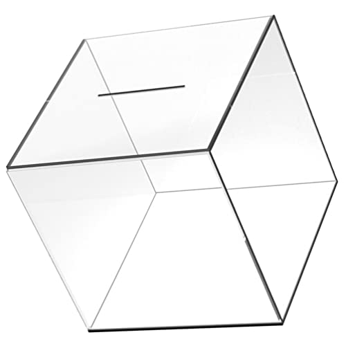jojofuny Tirelire Transparente Boîte D'économie d'argent en Acrylique pour Enfants Adultes Pot d'argent Et De Boîte De Fonds D'économie d'argent De Bureau pour La Maison Cover