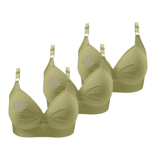 Soutien-gorge confortable anti-irritation avec motif floral sans armature