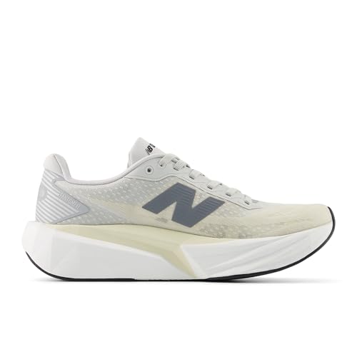New Balance New Balance Women's FuelCell Rebel V5 Running Shoe, Linen/Grey Matter/White, 8 M