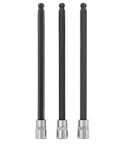 Image of BRAZEN 6mm Hex Bit Socket /Allen Driver Three Pack (1 /4 inch Drive, Long, Ball End)