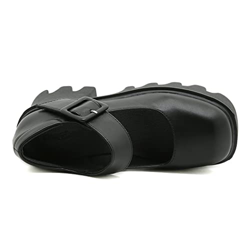 Mary Janes for Women Heels Platform Pumps with Ankle Strap Rubber Sole Gothic Lolita Uniform School4