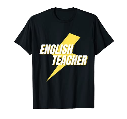 Insegnante Di Inglese English Teacher Lighting Flash Maglietta