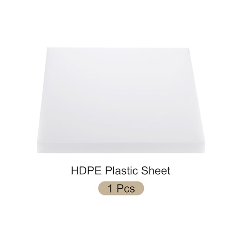Image of 6 inch x 6 inch x 3 /4 inch HDPE Plastic Sheet, High Density Polyethylene Sheet Cutting Board White Solid Block, [for DIY, Home Floor]
