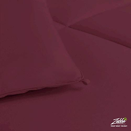 Beckham Hotel Collection 1300 Series - All Season - Luxury Goose Down Alternative Comforter - Hypoallergenic - Queen/Full - Burgundy